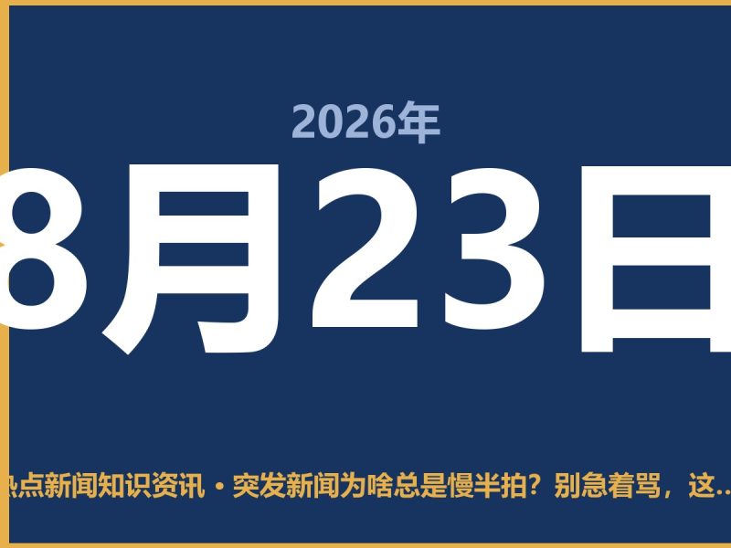突发新闻为啥总是慢半拍?别急着骂,这几点你得知道-抱朴网事俱乐部
