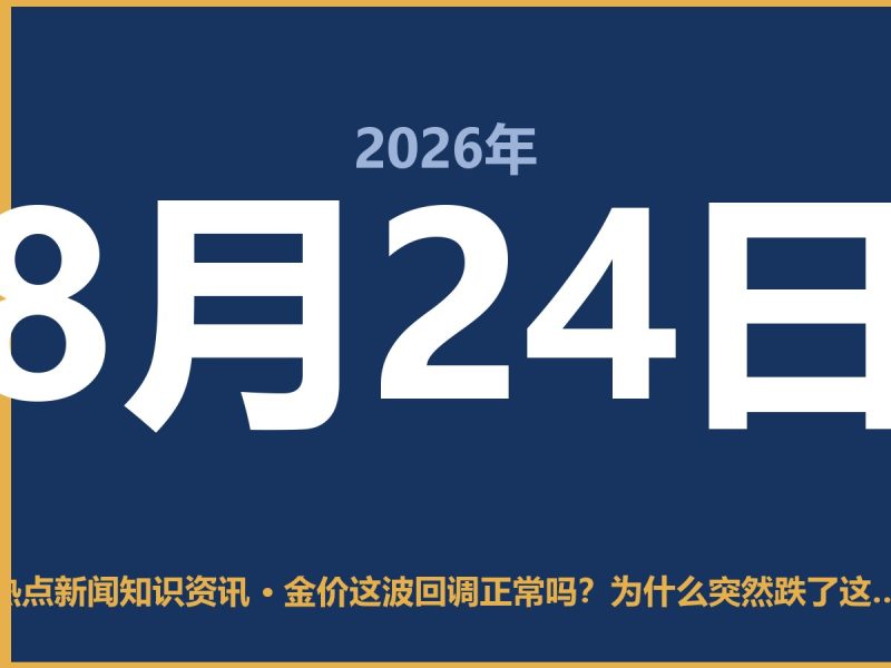 金价这波回调正常吗?为什么突然跌了这么多?-抱朴网事俱乐部
