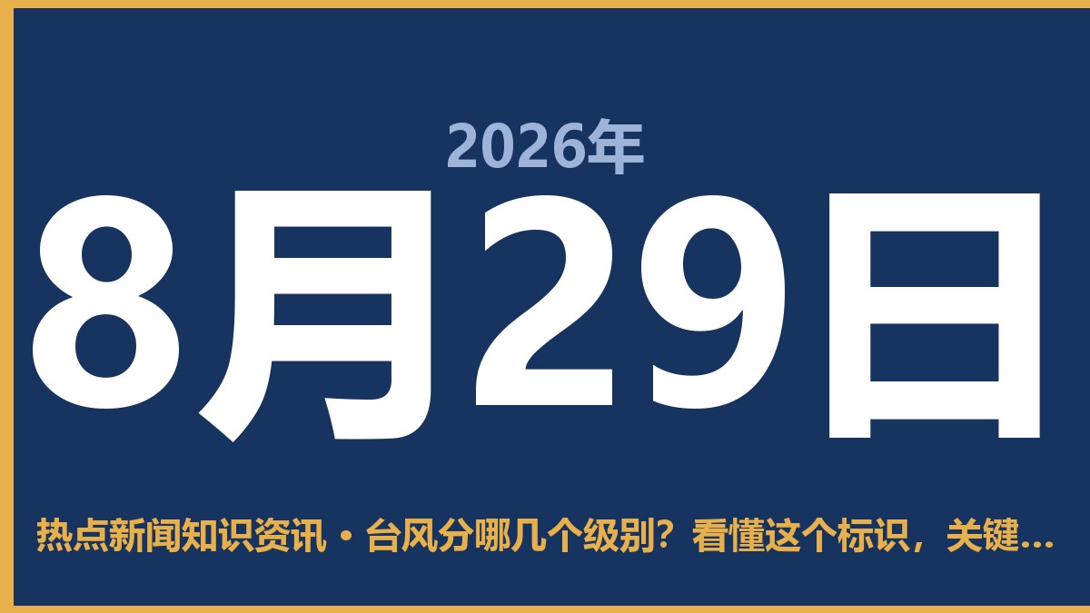 台风分哪几个级别?看懂这个标识,关键时刻能保命 8月29日 热点新闻知识资讯
